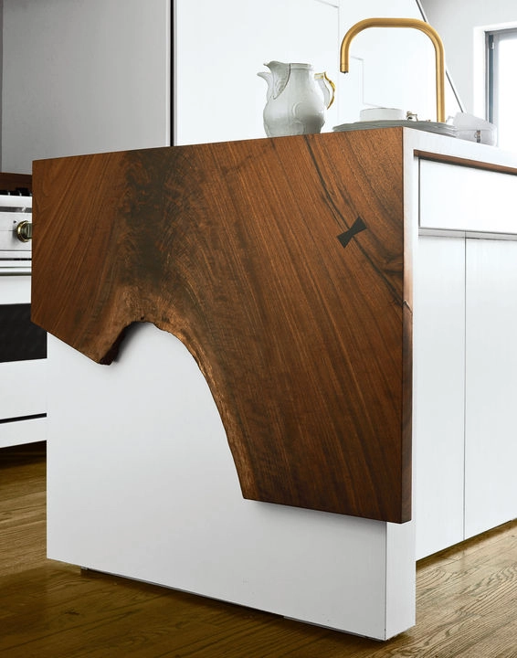 Waterfall countertop Image via Dwell