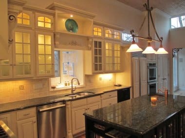 Decorative cabinets over sink