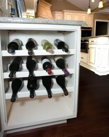 Open end for wine storage 